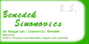 benedek simonovics business card